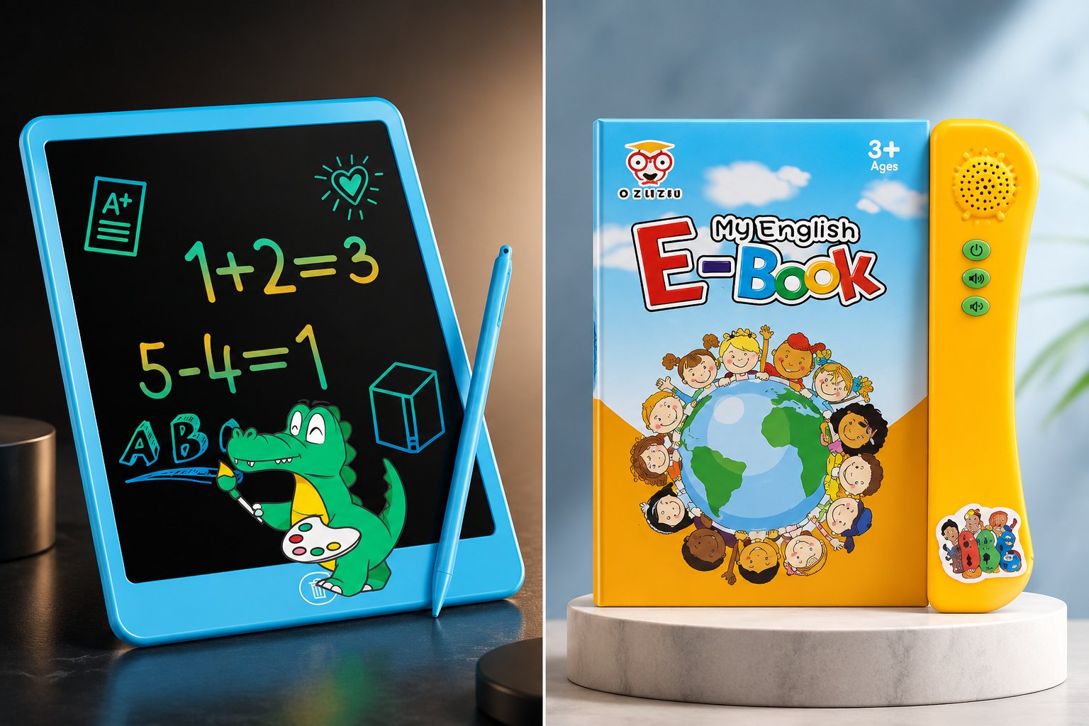 Kids E-Book and LCD Tablet Bundle