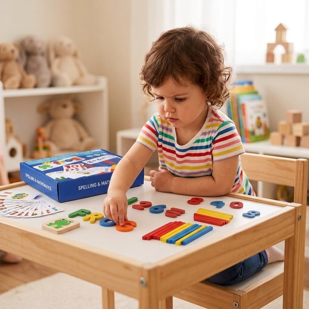 Child learning and playing