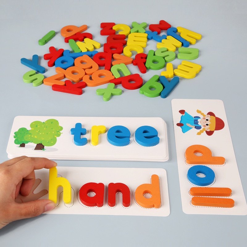 Colorful letter tiles